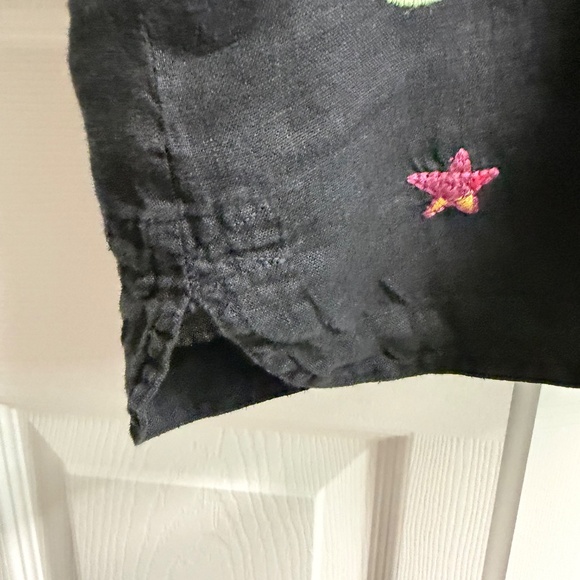 Johnny Was Biya Black Embroidered Tunic Dress Black L - Picture 7 of 7